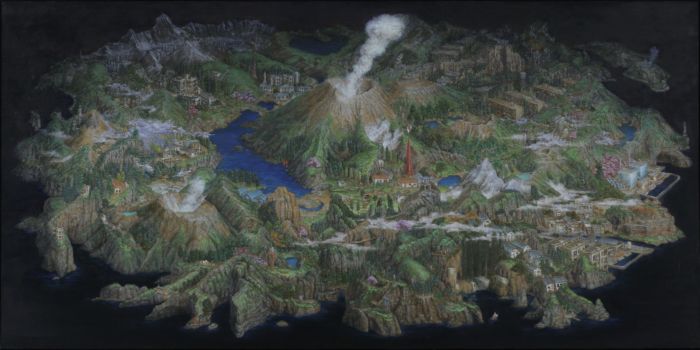 Garden #5 Garden #5 2018 oil and tempera on panel/木製パネル、油彩、テンペラ 1050×2100mm