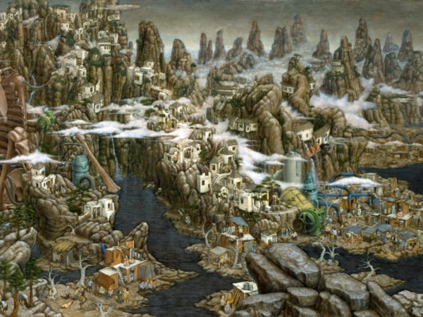 Unmanifested Reality Unmanifested Reality 2011 oil and tempera on panel/木製パネル、油彩、テンペ ラ 1250×2840mm